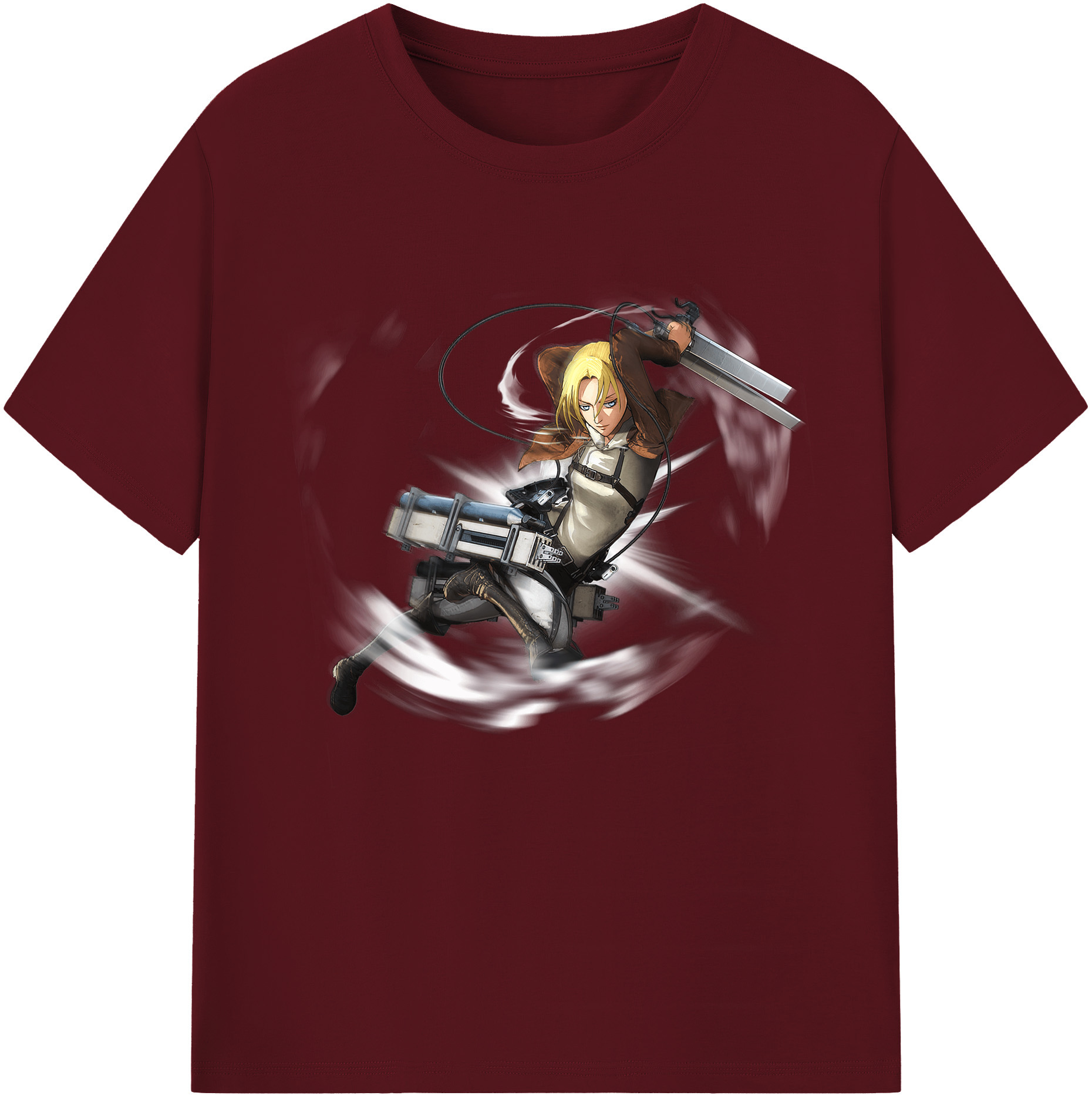 （画像用） 進撃の巨人 アニ・レオンハート Attack on Titan Annie Leonhart 綿100％半袖Tシャツ（フロントプリント）